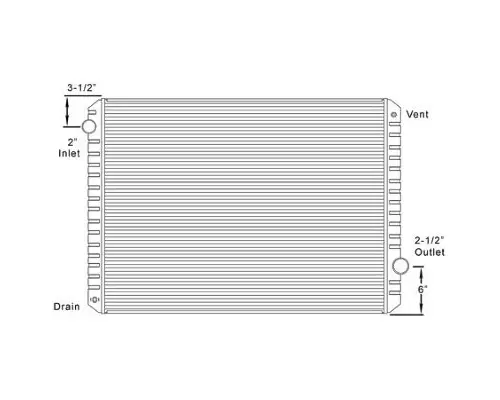 FORD L8000 RADIATOR ASSEMBLY