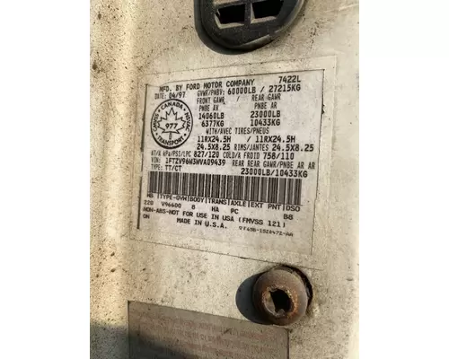 FORD LT9522 LOUISVILLE 122 Parts Vehicles