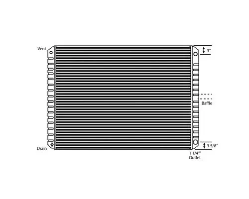 FORD LTL9000 RADIATOR ASSEMBLY OEM# E7HT8005A, E7HT8005B, E8HZ8005 in ...