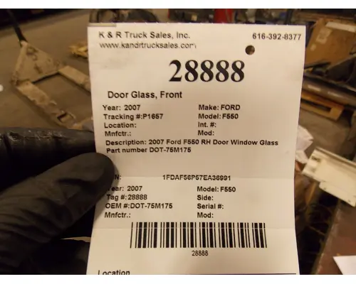 FORD  Door Glass, Front