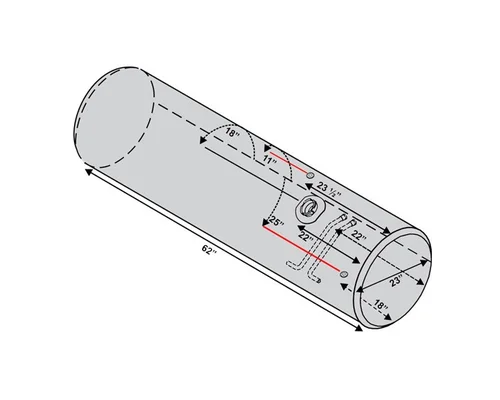 FREIGHTLINER 105-114 GALLON FUEL TANK