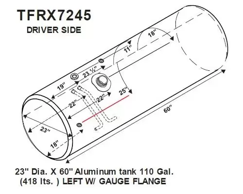 FREIGHTLINER 105-114 GALLON FUEL TANK