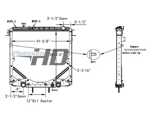 FREIGHTLINER 114SD RADIATOR ASSEMBLY