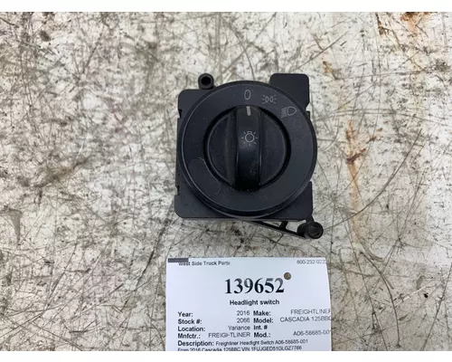 FREIGHTLINER A06-58685-001 Headlight switch