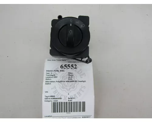 FREIGHTLINER A06-58685-001 Headlight switch