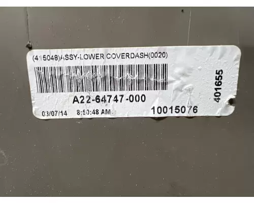 FREIGHTLINER A22-64747-000 Dash Panel