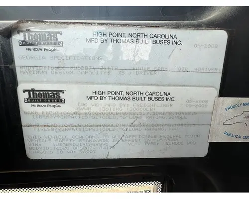 FREIGHTLINER B2 Bus Chassis Fuel Tank