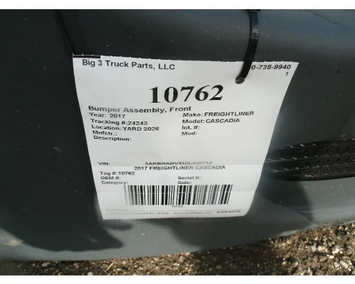 FREIGHTLINER CASCADIA 113 Bumper Assembly, Front