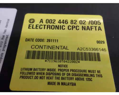 FREIGHTLINER CASCADIA 113 CHASSIS CONTROL MODULE (CCM)