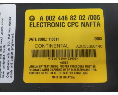 FREIGHTLINER CASCADIA 113 CHASSIS CONTROL MODULE (CCM)