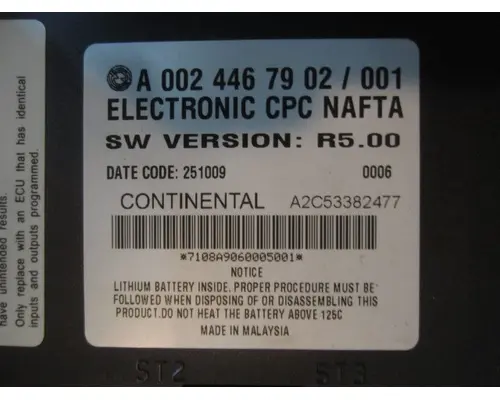 FREIGHTLINER CASCADIA 113 CHASSIS CONTROL MODULE (CCM)