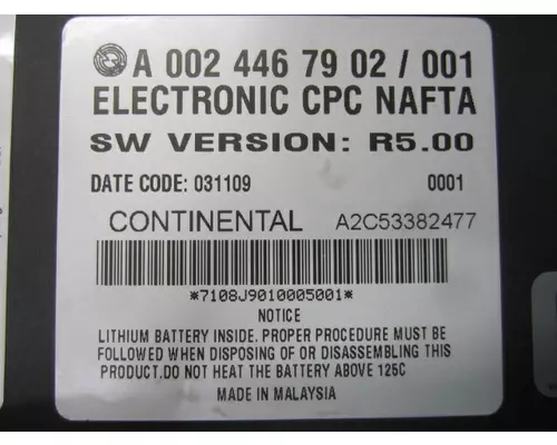 FREIGHTLINER CASCADIA 113 CHASSIS CONTROL MODULE (CCM)