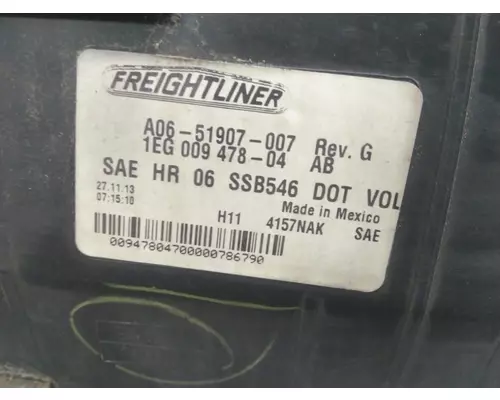 FREIGHTLINER CASCADIA 113 HEADLAMP ASSEMBLY