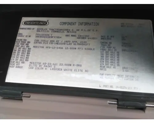 FREIGHTLINER CASCADIA 113 WHOLE TRUCK FOR RESALE