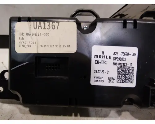 FREIGHTLINER CASCADIA 116 TEMPERATURE CONTROL