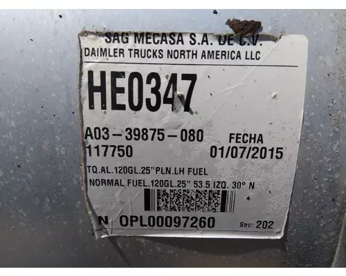 FREIGHTLINER CASCADIA 125 2008-2020 FUEL TANK
