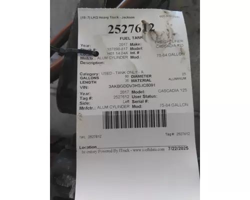 FREIGHTLINER CASCADIA 125 2008-2020 FUEL TANK