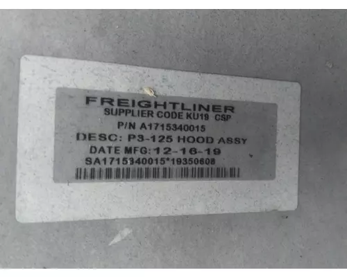 FREIGHTLINER CASCADIA 125 2008-2020 HOOD