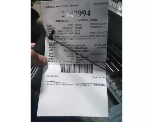 FREIGHTLINER CASCADIA 125 BRAKE CONTROL MODULE (ABS)