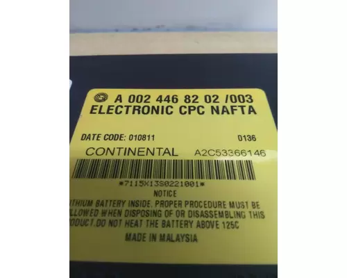 FREIGHTLINER CASCADIA 125 CAB CONTROL UNIT MODULE
