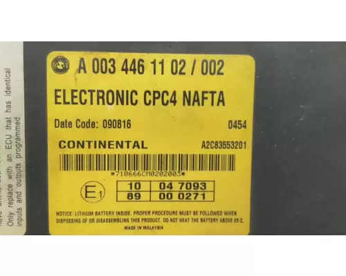 FREIGHTLINER CASCADIA 125 CAB CONTROL UNIT MODULE
