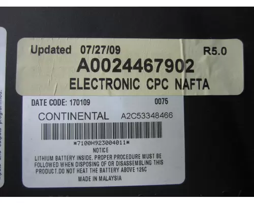 FREIGHTLINER CASCADIA 125 CHASSIS CONTROL MODULE (CCM)