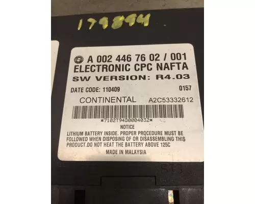 FREIGHTLINER CASCADIA 125 DASH CONTROL MODULE