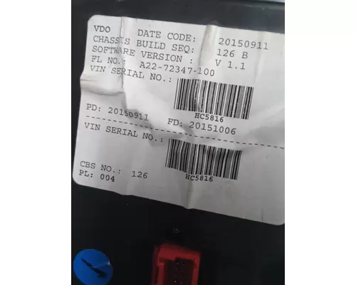 FREIGHTLINER CASCADIA 125 GAUGE CLUSTER