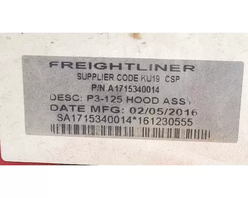 FREIGHTLINER CASCADIA 125 Hood