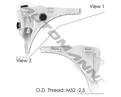 FREIGHTLINER CASCADIA 125 RADIATOR OVERFLOW TANK
