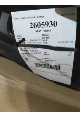 FREIGHTLINER CASCADIA 125 SEAT, FRONT