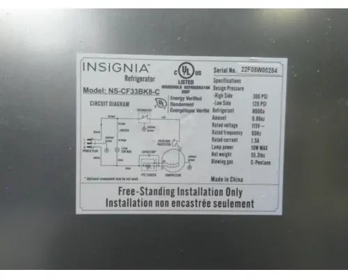 FREIGHTLINER CASCADIA 125 SLEEPER REFRIGERATOR
