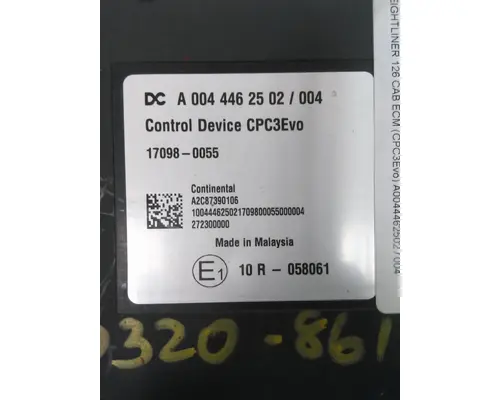 FREIGHTLINER CASCADIA 126 CAB CONTROL UNIT MODULE