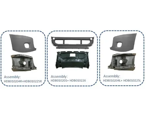 FREIGHTLINER CASCADIA 2007-2018 BUMPER ASSEMBLY, FRONT
