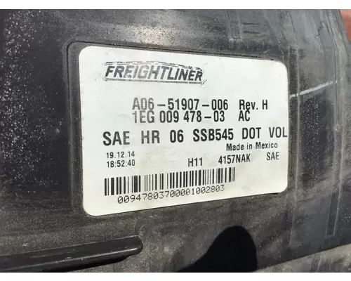 FREIGHTLINER CASCADIA 2007-2018 HEADLAMP ASSEMBLY