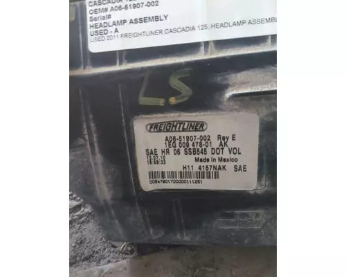 FREIGHTLINER CASCADIA 2007-2018 HEADLAMP ASSEMBLY
