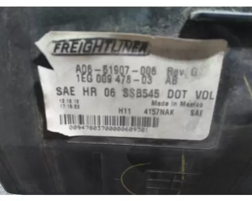 FREIGHTLINER CASCADIA 2007-2018 HEADLAMP ASSEMBLY