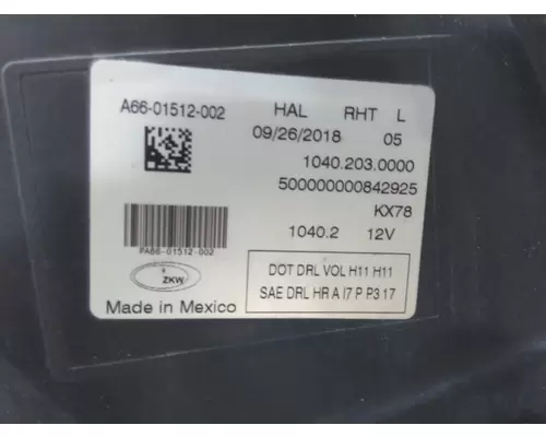 FREIGHTLINER CASCADIA 2018-2025 HEADLAMP ASSEMBLY