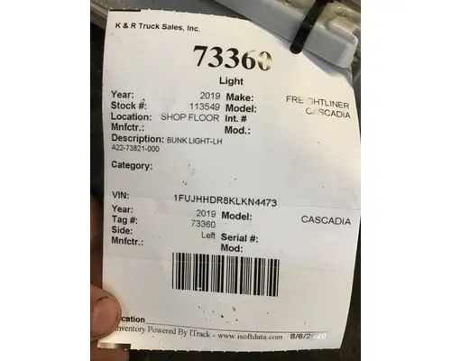 FREIGHTLINER CASCADIA 470 Lighting Components