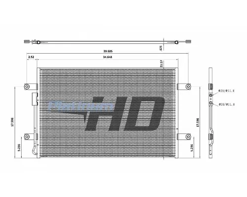 FREIGHTLINER CASCADIA AIR CONDITIONER CONDENSER