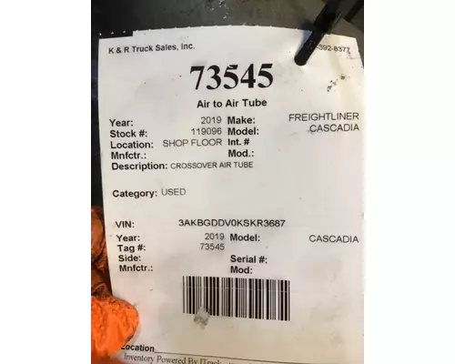 FREIGHTLINER CASCADIA Air to Air Tube 