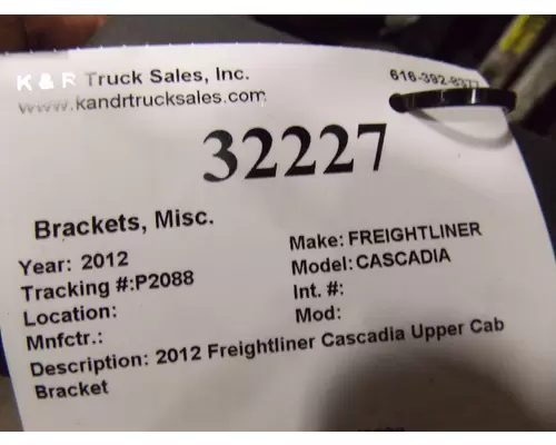 FREIGHTLINER CASCADIA Brackets, Misc.