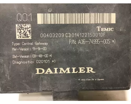FREIGHTLINER CASCADIA CHASSIS CONTROL MODULE (CCM)