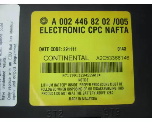 FREIGHTLINER CASCADIA CHASSIS CONTROL MODULE (CCM)