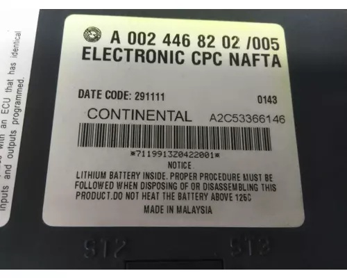 FREIGHTLINER CASCADIA CHASSIS CONTROL MODULE (CCM)