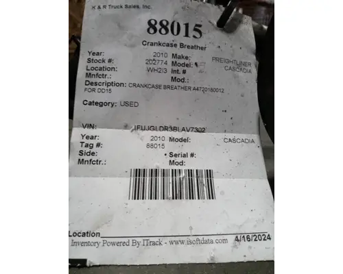 FREIGHTLINER CASCADIA Crankcase Breather 315
