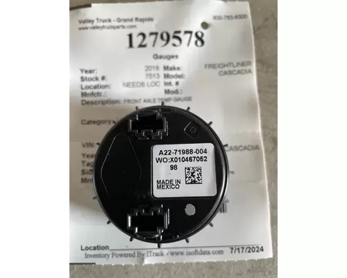 FREIGHTLINER CASCADIA Gauges