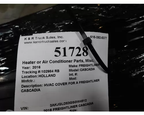 FREIGHTLINER CASCADIA Heater or Air Conditioner Parts, Misc.