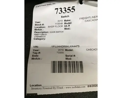 FREIGHTLINER CASCADIA Switch Panels 124