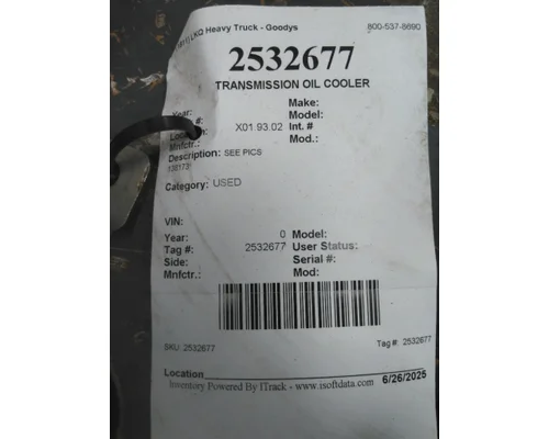 FREIGHTLINER CASCADIA TRANSMISSION OIL COOLER